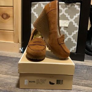 Michael Kors wedge heel loafers
